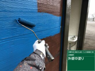 白石町　肥前犬山城トイレ　外壁塗装　株式会社キス